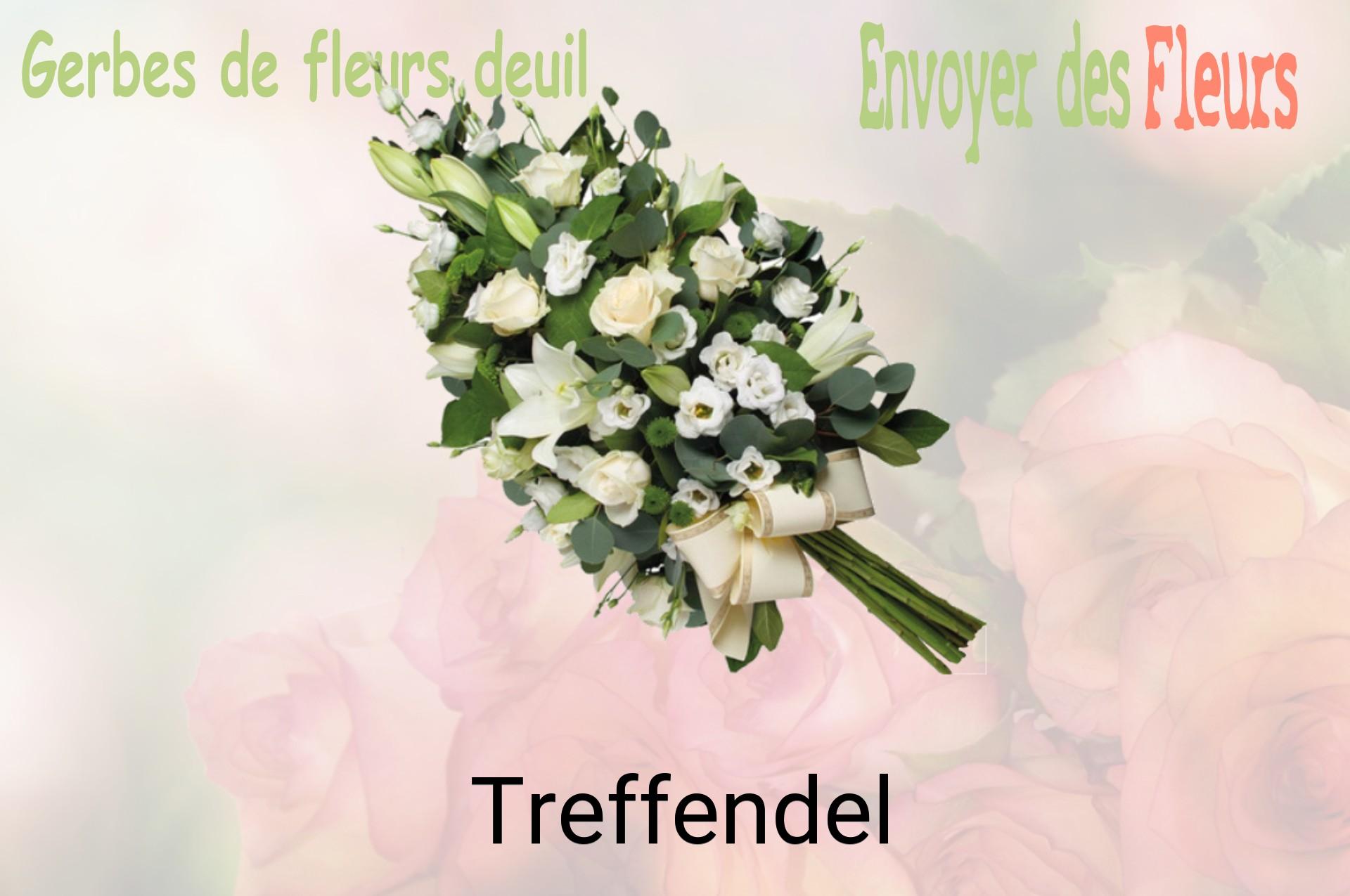 Gerbe de fleurs de deuil livrée à Treffendel